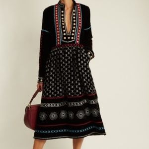 Dodo Bar Or Sara Black velvet embellished dress